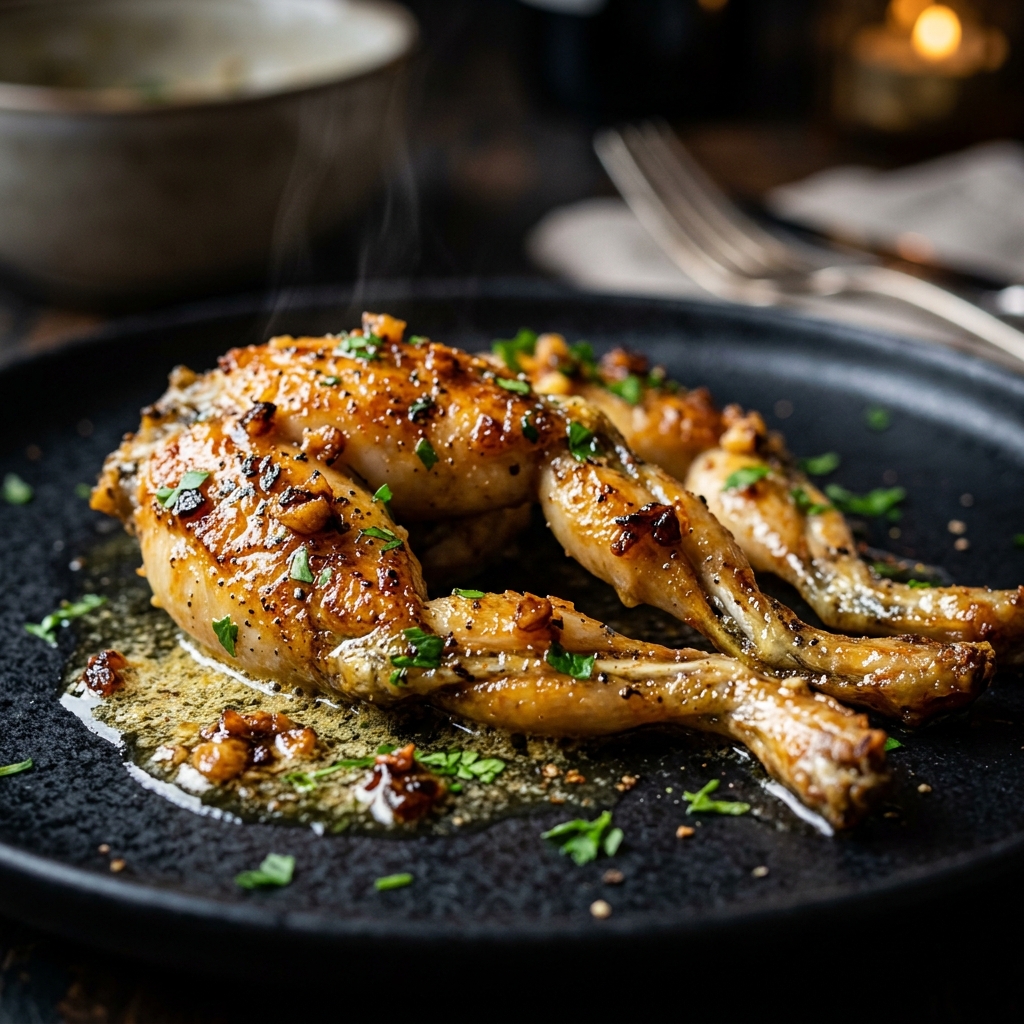 Texture et cuisson — cuisses de grenouille à la façon de la Dombes