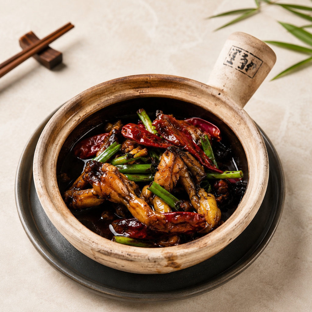 Cuisses de grenouille caramélisées au wok
